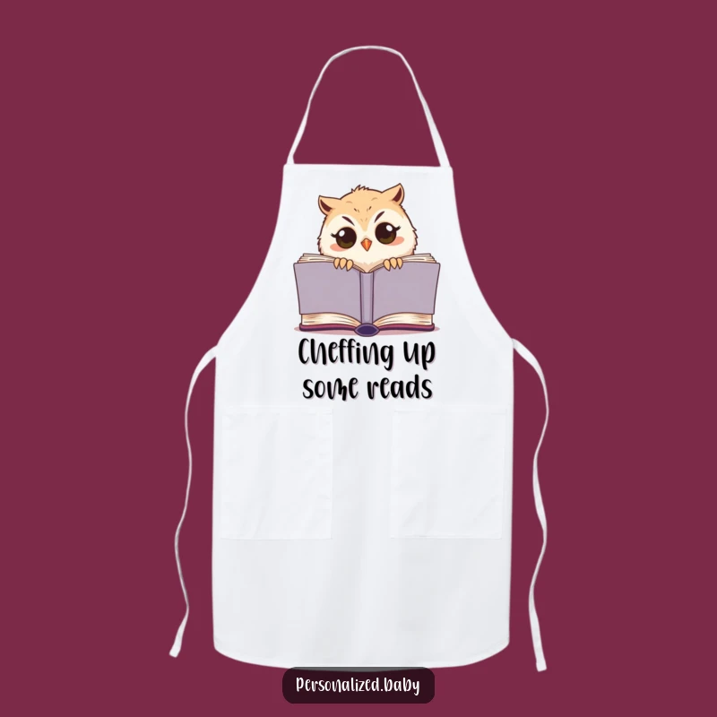 Funny Sleepy Owl Chick Apron: Cook and Read with Hilarious Charm