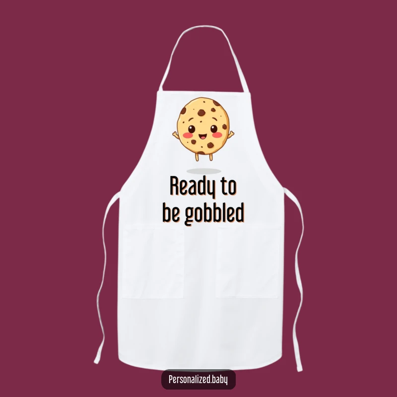 Funny Cookie Apron - Cheerful Chocolate Chip Character for Kitchen Fun & Gifts