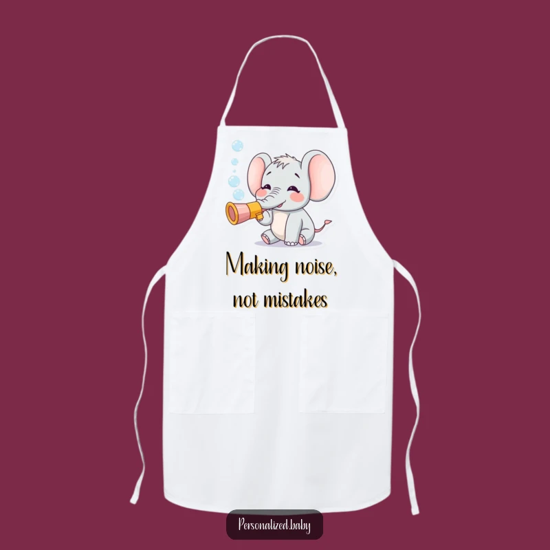 Funny Elephant Trumpet Apron: Kitchen Fun With Bubbles, Great Funny Gift!