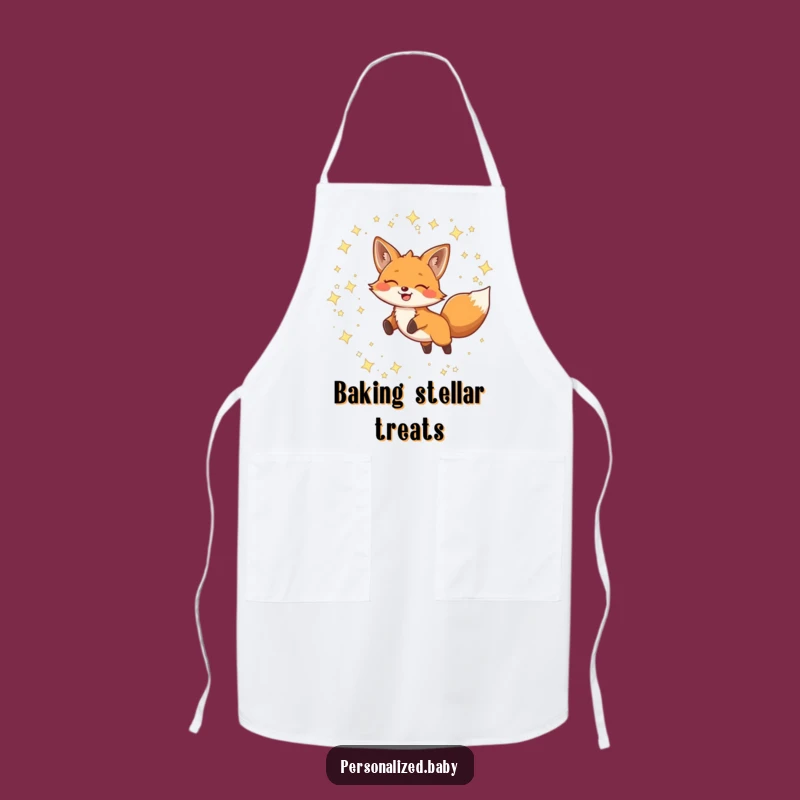 Funny Fox Constellation Apron: Cook Up Cosmic Fun in the Kitchen