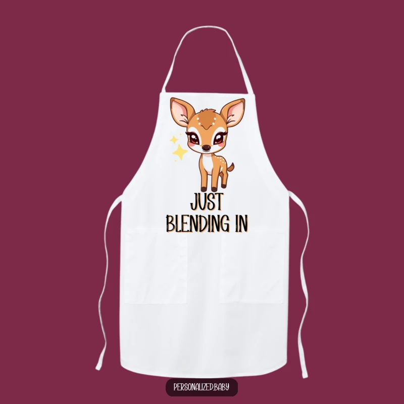 Funny Shy Deer Fawn Apron: Cute Twinkling Star Kitchen Wear, Great Funny Gift
