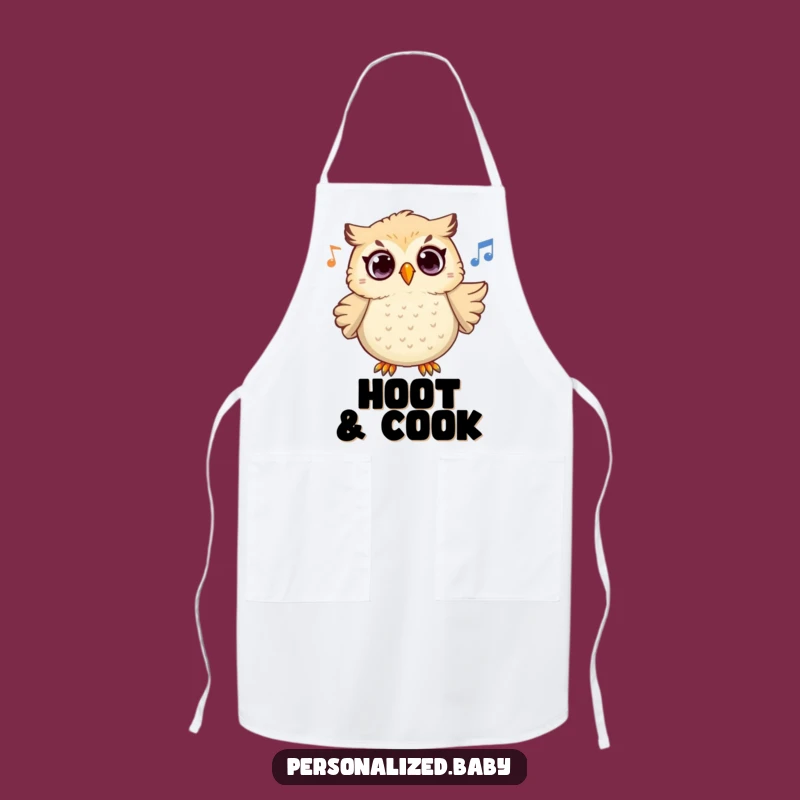 Funny Owl Melody Apron: Surprised Hooting Kitchen Tunes, Chef's Hilarious Gift