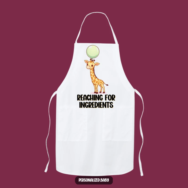 Funny Giraffe Chef's Reach Apron - Hilarious kitchen accessory and perfect funny gift.
