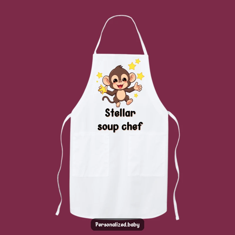 Funny Monkey Star Apron: Juggling Fun in the Kitchen