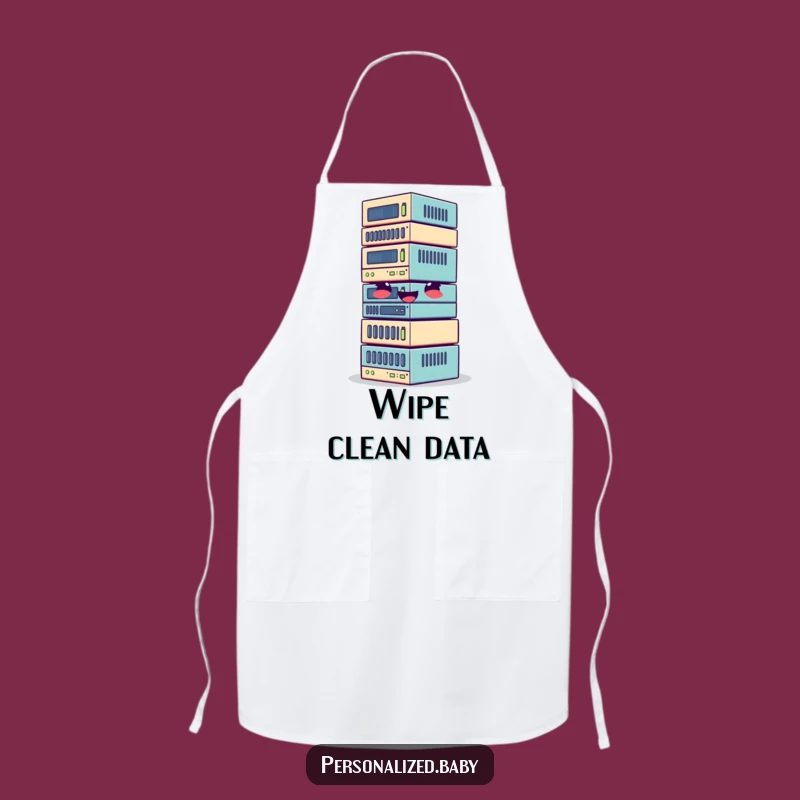 Funny Giggle Data Blocks Apron - Comical Kitchen Accessory Gift