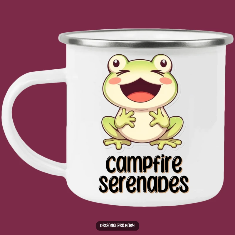 Funny Frog Singing Camping Mug: Outdoor Concert Fun, Ideal Funny Gift