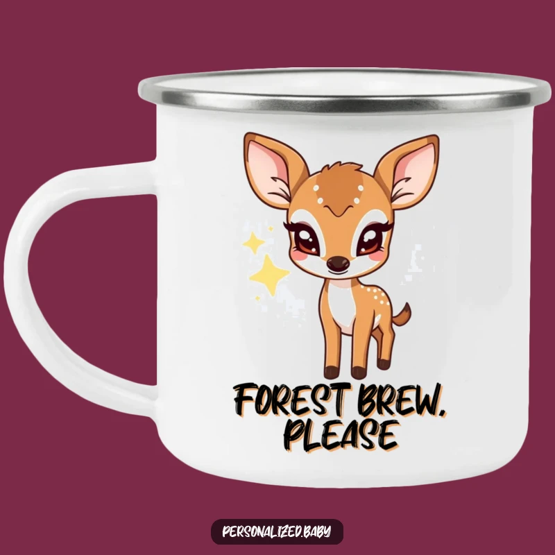 Funny Shy Deer Fawn Camping Mug: Durable Twinkling Star Cup, Ideal Outdoor Gift