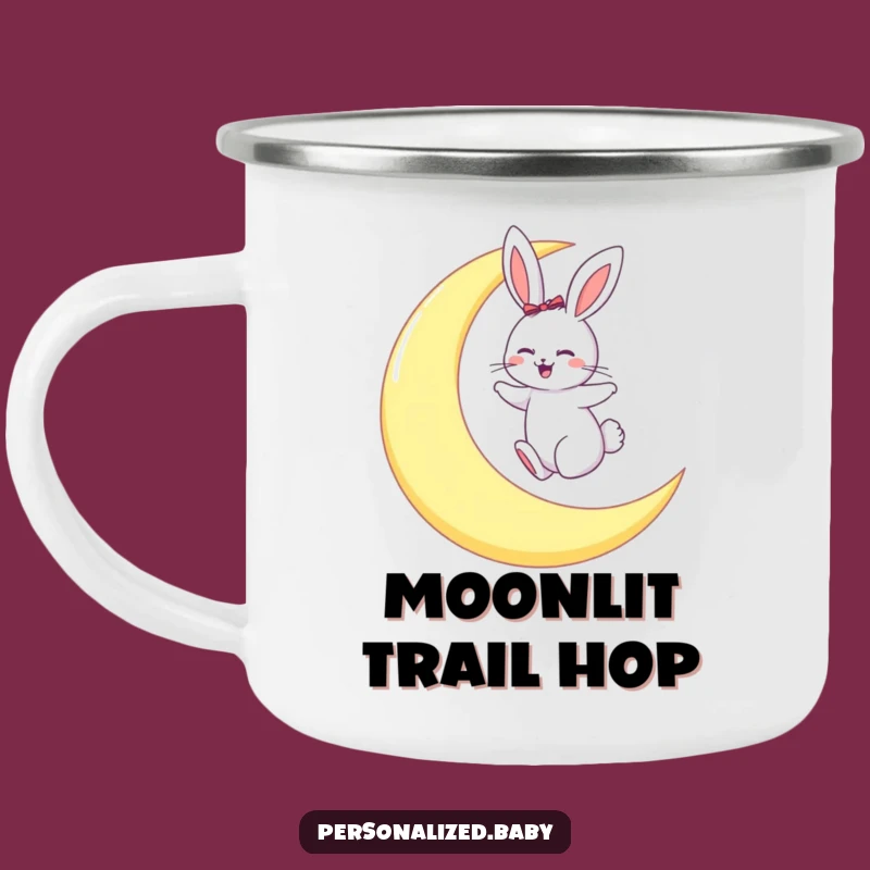Funny Bunny Moon Hop Camping Mug: Durable Whimsy Gift Mug