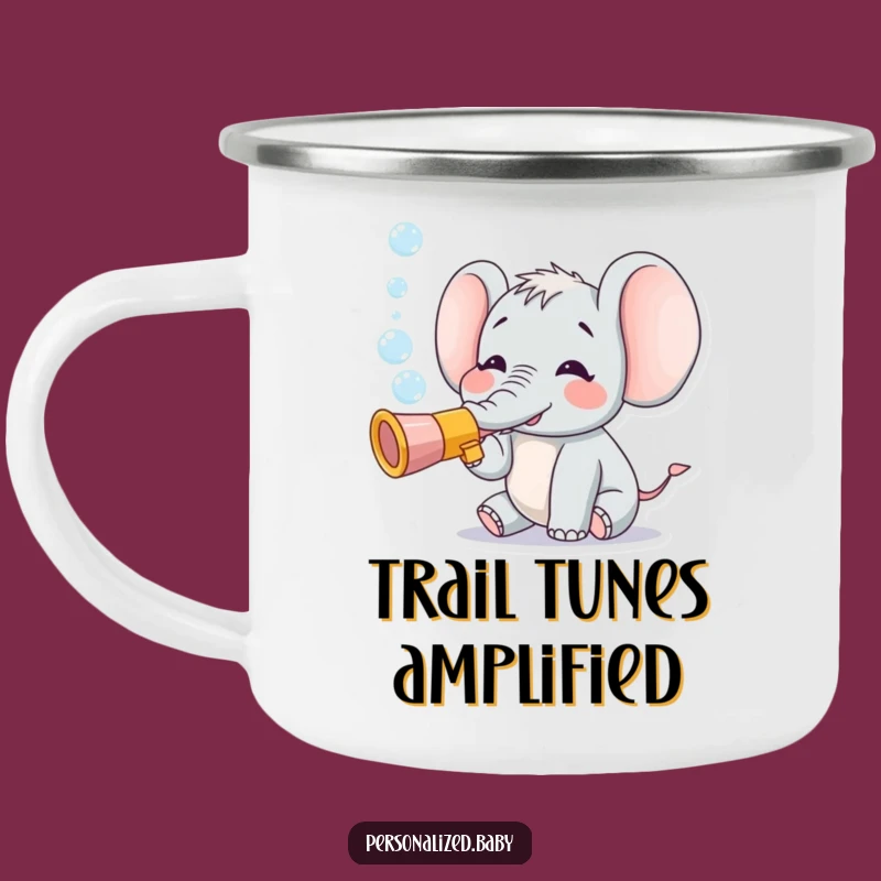 Funny Elephant Trumpet Camping Mug: Adventure Bubbles, Perfect Funny Gift!