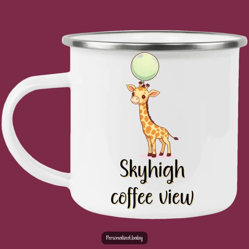 Funny Giraffe Campfire Mug - Durable and humorous gift for curious explorers.