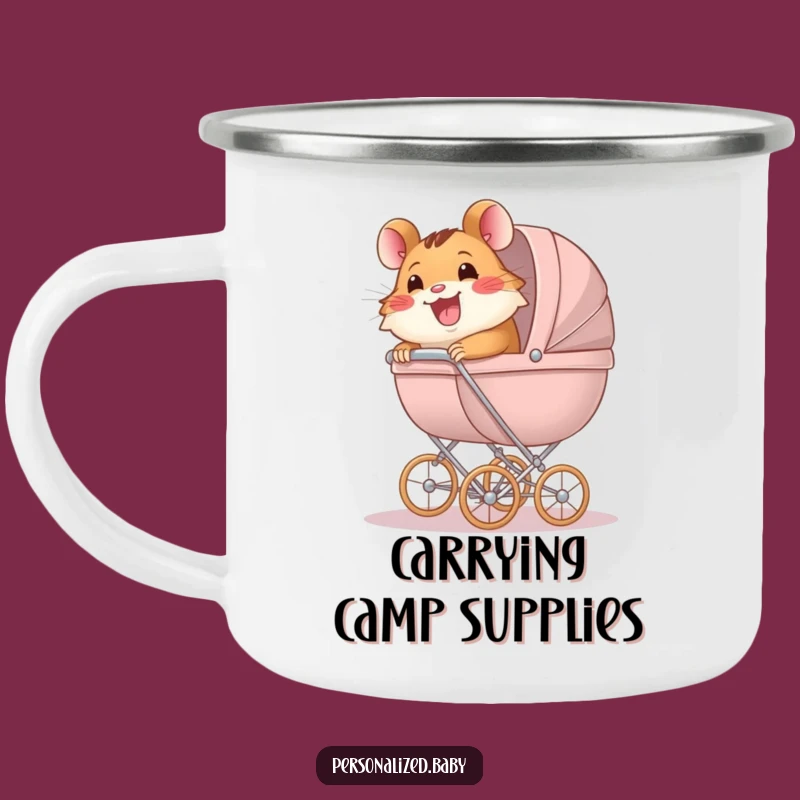 Funny Hamster Carriage Camping Mug: Your Hilarious Partner for Adventures