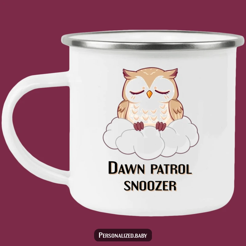 Funny Owl Cloud Camping Mug: Serene Campfire Companion