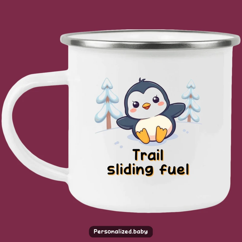 Funny Penguin Campfire Mug - Durable and humorous gift for winter campers.