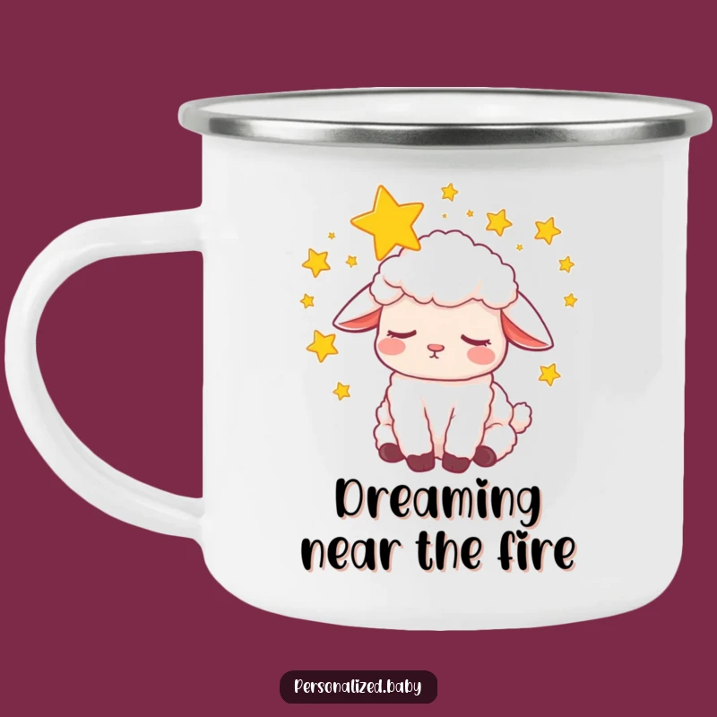 Funny Sleepy Lamb Dream Camping Mug: Starry Sips Under the Moon, Perfect Funny Gift!