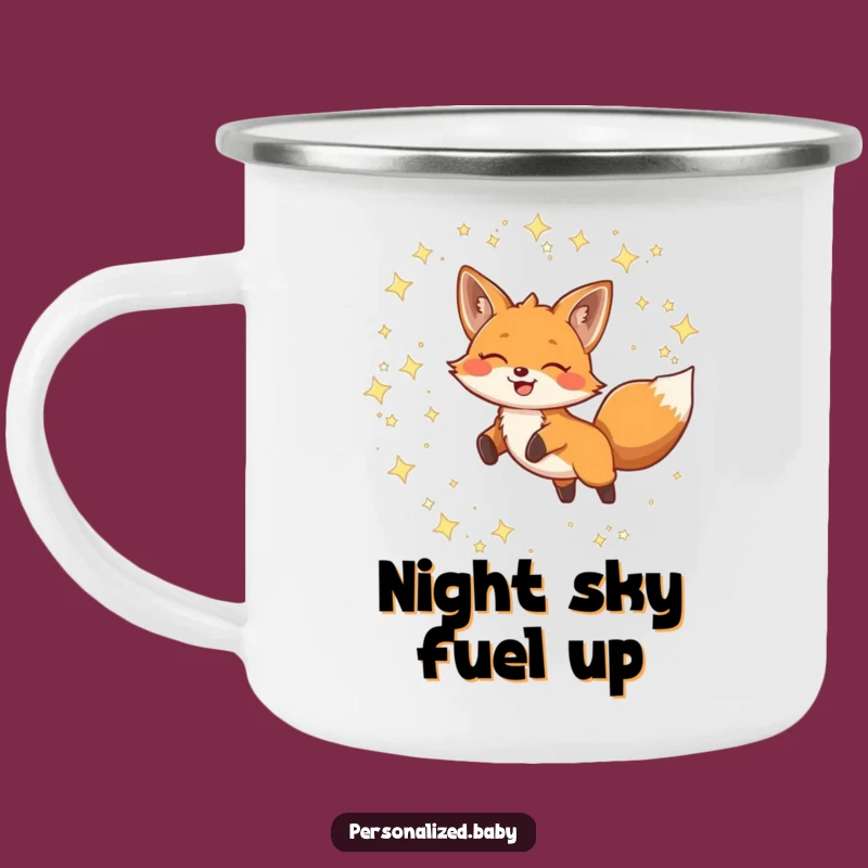 Funny Fox Constellation Camping Mug: Adventure with Celestial Cheer