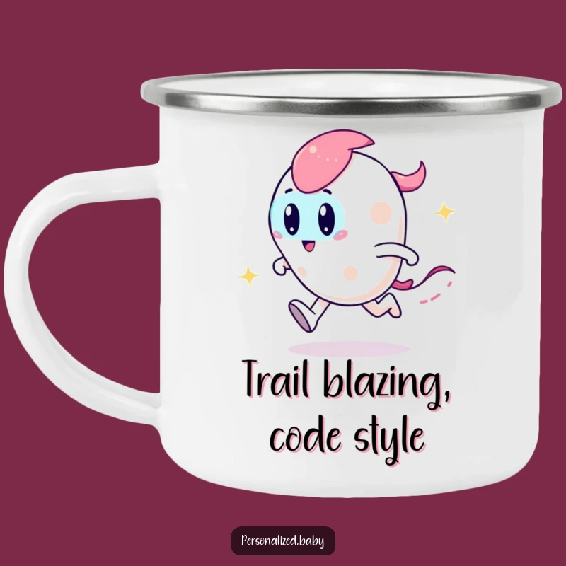 Funny Zooming Code Camping Mug - Playful Outdoor Developer Gift