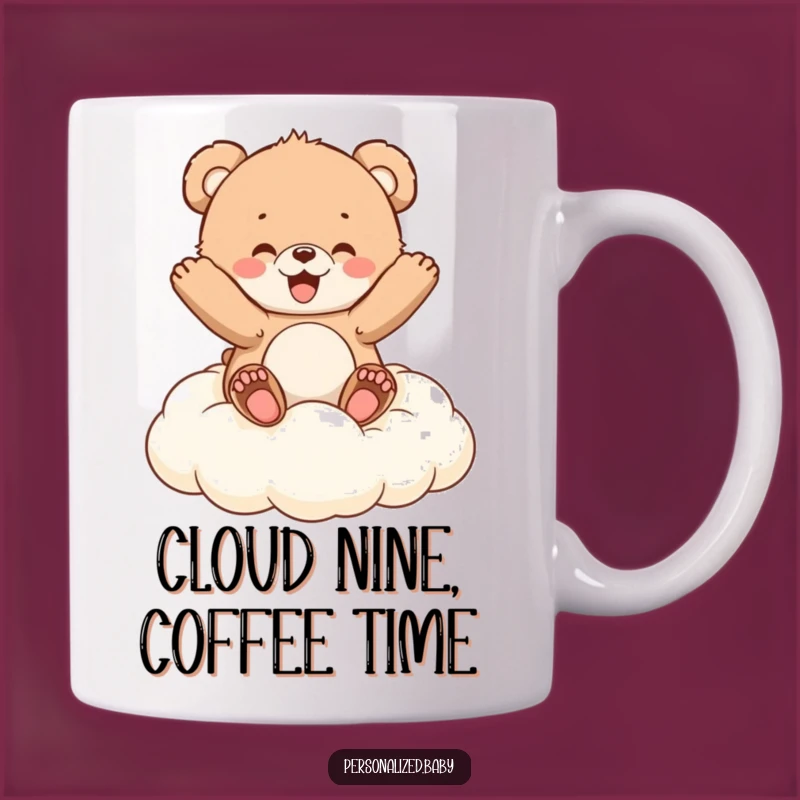 Funny Bear Cub Cloud Mug: Bouncy Joy & Sweet Dreams, The Ultimate Funny Gift!