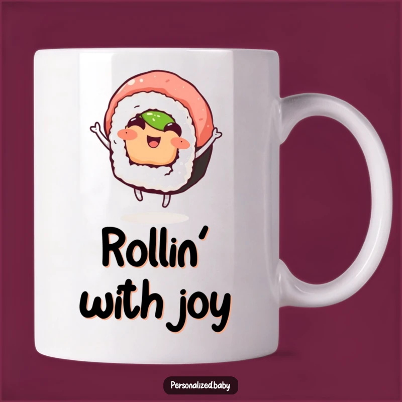 Funny Dancing Sushi Mug: Celebrate with This Joyful and Hilarious Gift