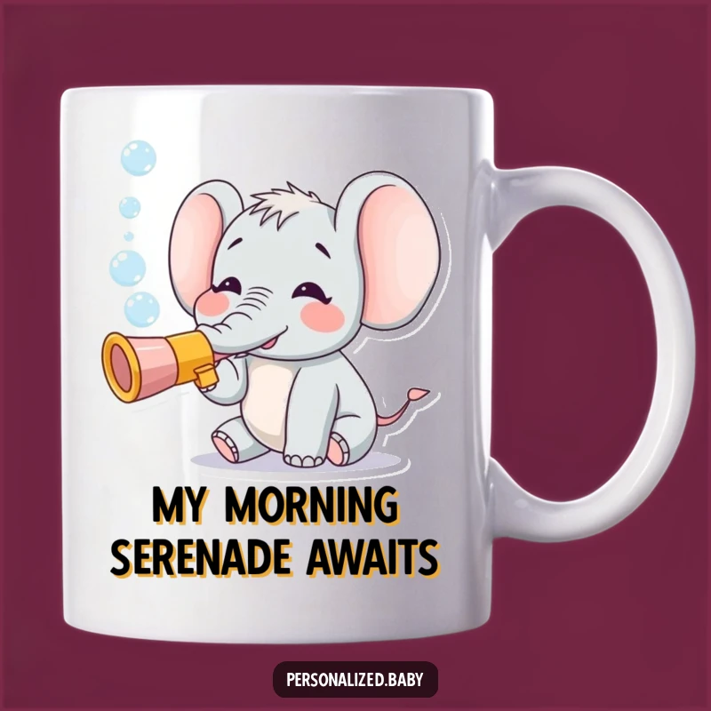 Funny Elephant Trumpet Bubbles Mug: Adorable Tiny Elephant Blowing Fun Bubbles, Perfect Gift!