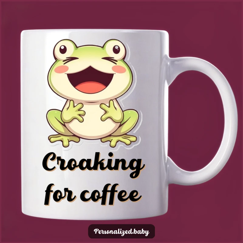 Funny Frog Singing Mug: Cheerful Amphibian Fun, Perfect Funny Gift