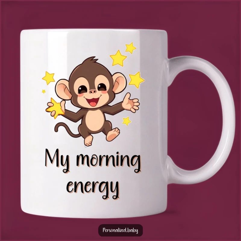 Funny Monkey Star Mug: Juggling Fun for Your Morning Brew