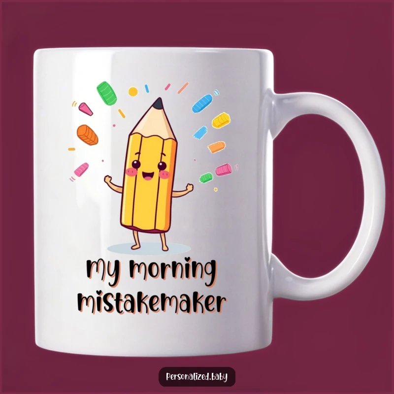 Funny Pencil Juggling Eraser Marks Mug: A Hilarious Gift for Messy Creatives