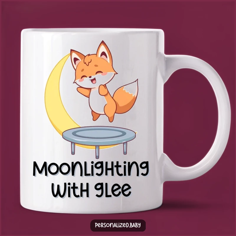 Funny Moon Bouncing Fox Mug - Dreamy Fun Funny Gift Idea
