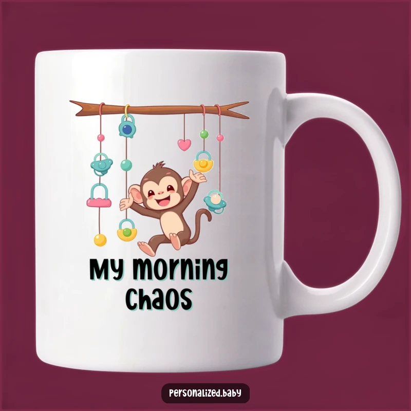 Funny Monkey Pacifier Mug: Hilarious Parent Survival Gift for Sleepy Adults