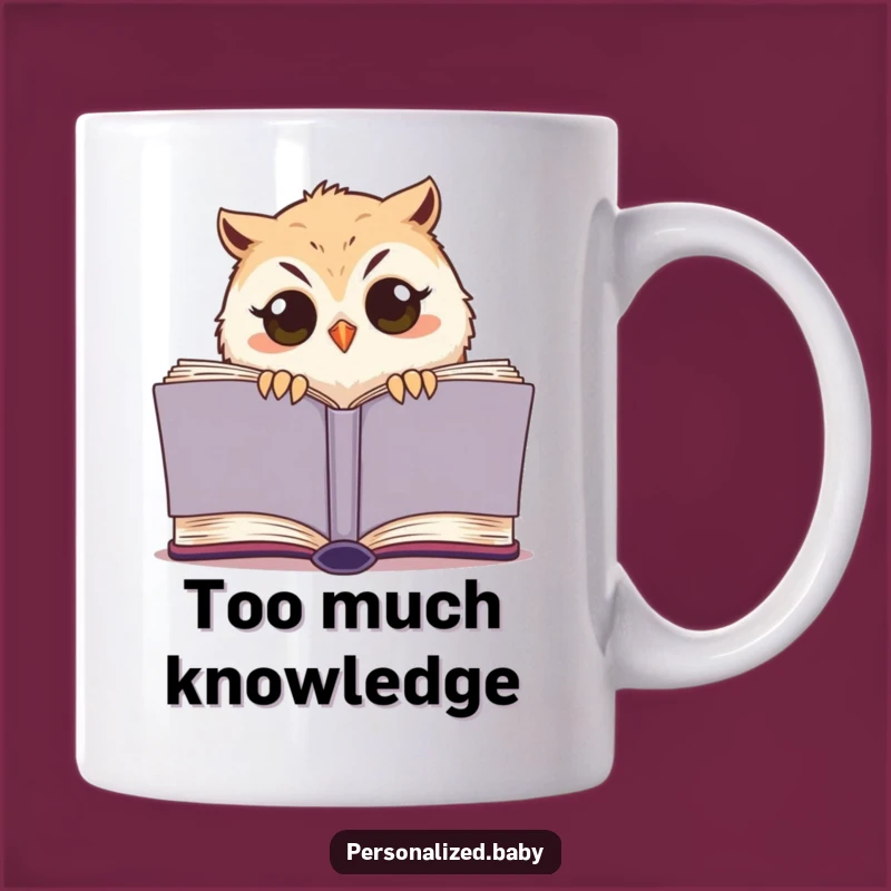 Funny Sleepy Owl Chick Reading Book Mug: A Hilarious Gift for Book Lovers