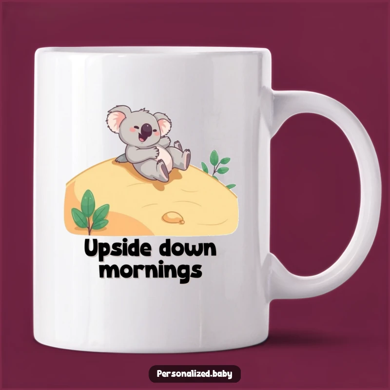 Funny Koala Hillside Mug: Playful Tumbles & Giggles, Perfect Funny Gift!