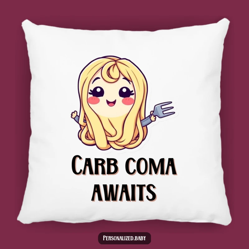 Funny Cozy Pillow: Spaghetti Noodle Character, Soft Funny Gift