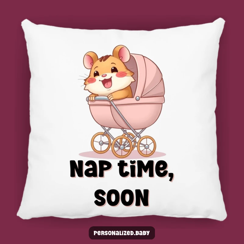 Comfy Funny Hamster Carriage Pillow: Soft and Hilarious Home Accent