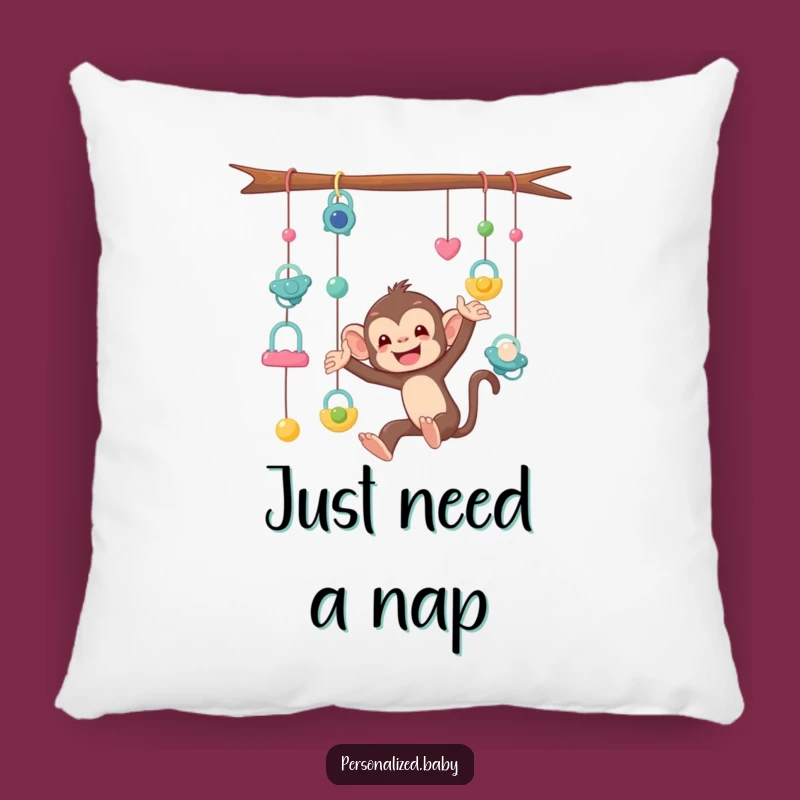 Comfy Funny Monkey Pacifier Pillow: Soft Throne for Exhausted Parents