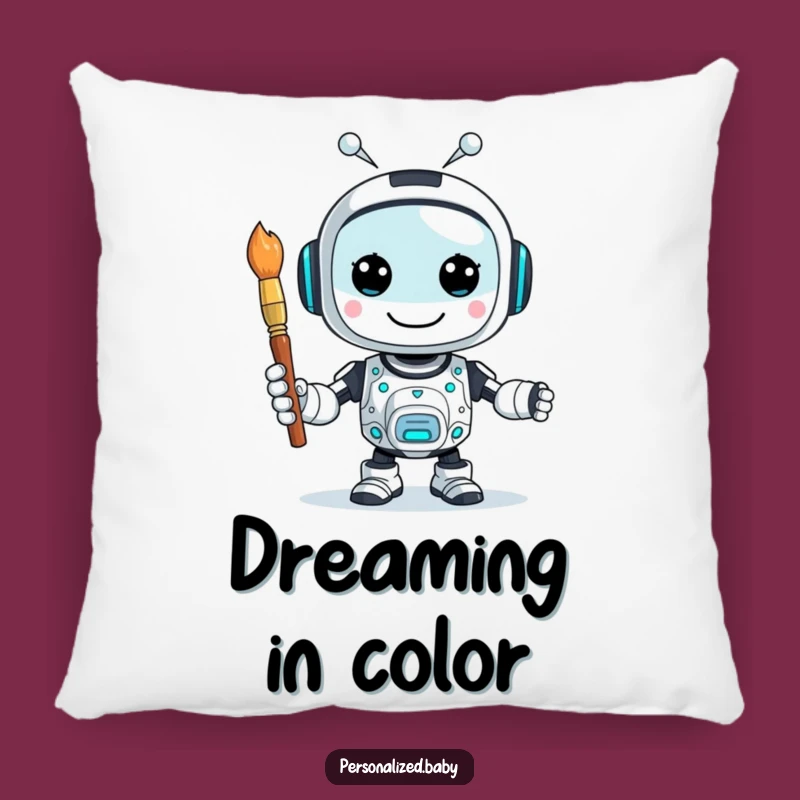 Funny AI Artist Pillow: Comfy Accent for Tech-Inspired Spaces