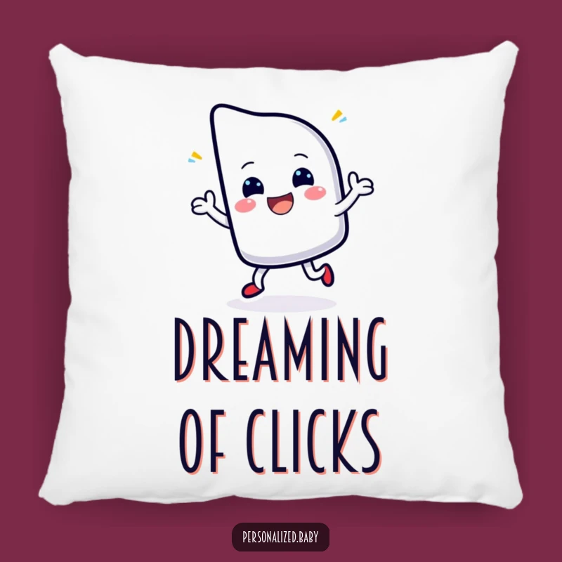 Funny Cursor Pillow: Comfy Accent for Digital Workspaces & Bedrooms