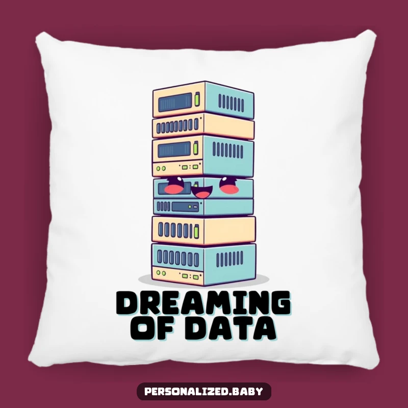 Funny Giggle Data Blocks Pillow - Comfy & Quirky Tech Decor Gift