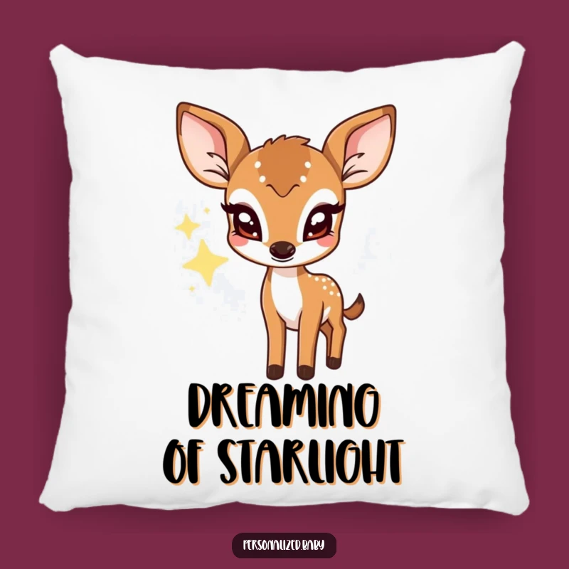 Funny Shy Deer Fawn Pillow: Soft Twinkling Star Cushion, Cozy Comfort Gift