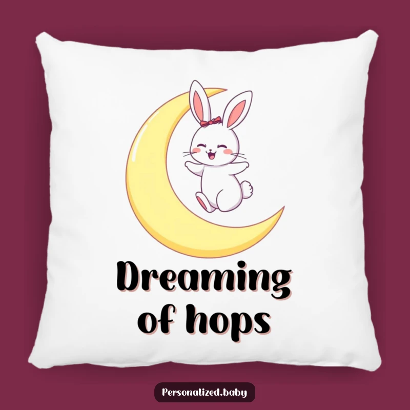 Funny Bunny Moon Hop Pillow: Cozy Dream Comfort Gift Pillow