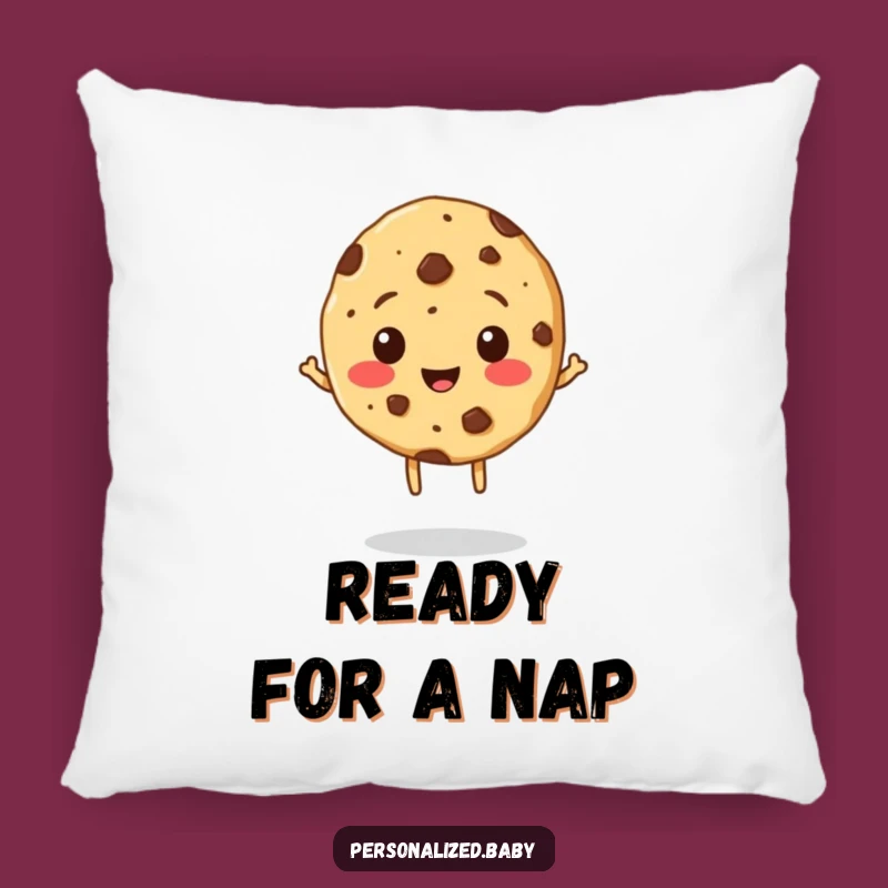 Funny Cookie Pillow - Cheerful Chocolate Chip Character for Comfy & Funny Gifts