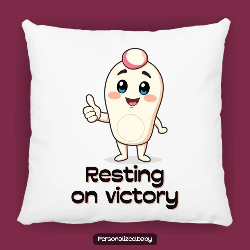 Funny Digital Avatar Pillow: Bouncing Thumbs Up For Cozy, Positive Comfort