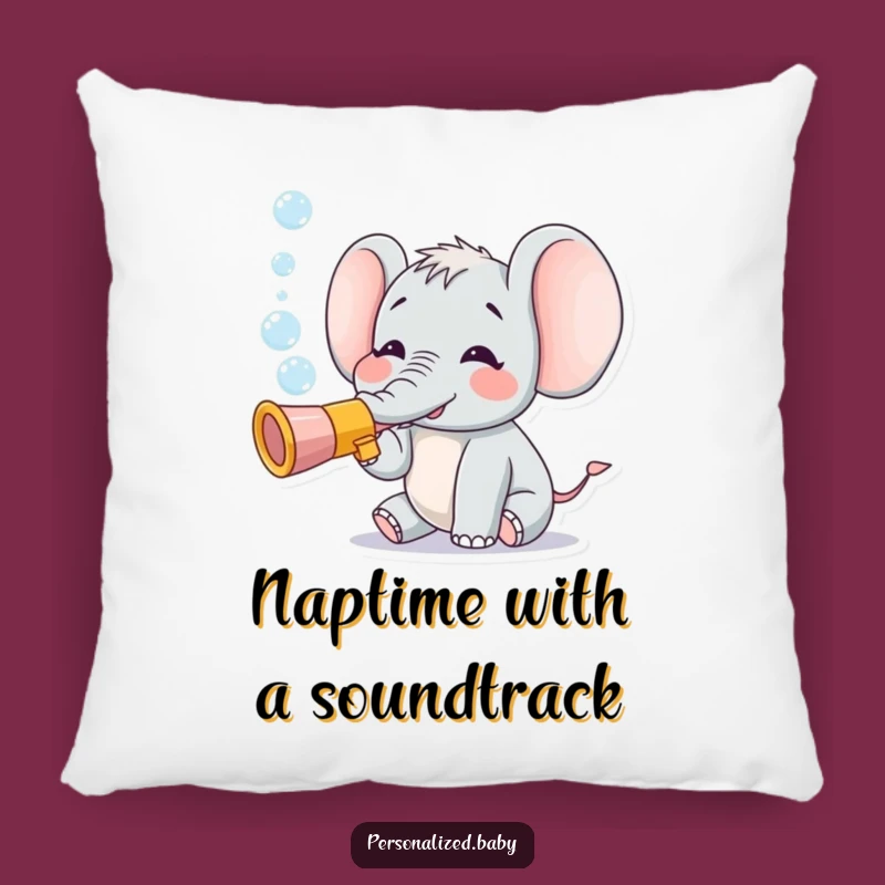Funny Elephant Trumpet Pillow: Cozy Comfort With Joyful Bubbles, Perfect Gift!
