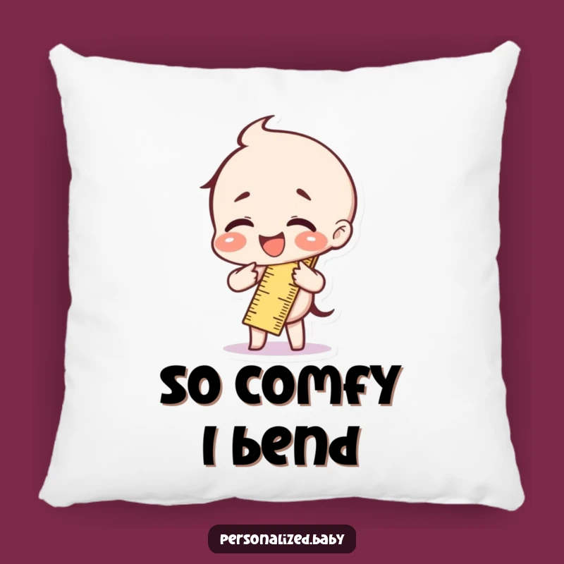 Funny Giggling Ruler Bend Pillow: Comfy Humor for Your Space