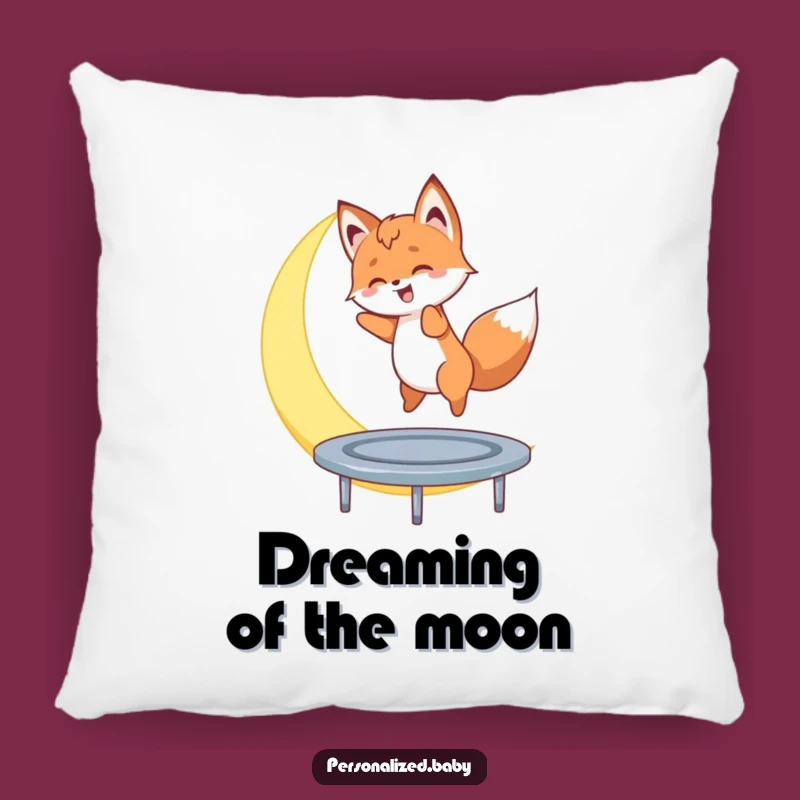 Funny Moon Bouncer Pillow - Cozy Fox Dream Funny Gift