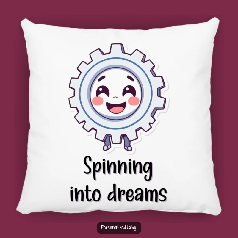 Funny Spinning Gear Pillow for Automation Comfort