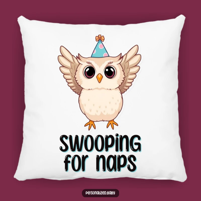 Funny Swooping Owl Pillow - Cozy Party Companion Funny Gift