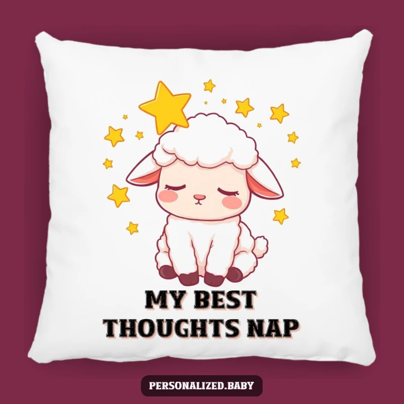 Funny Sleepy Lamb Dream Pillow: Cozy Slumber & Starry Comfort, Perfect Funny Gift!