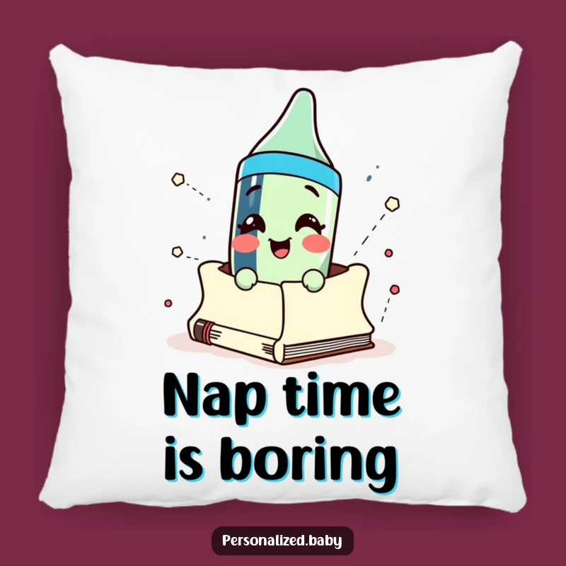 Funny Crayon Sketchbook Pillow: Comfy Art and Laughter for Your Home