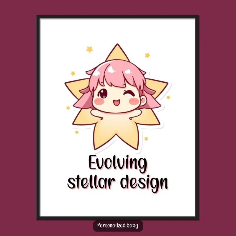 Funny Algorithm Digital Art: Evolving Star For Smart, Modern Decor
