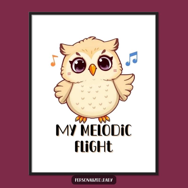 Funny Owl Melody Digital Art: Surprised Hooting Tune, Instant Hilarious Decor Gift