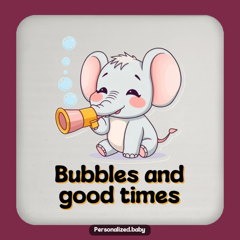 Funny Elephant Trumpet Coaster: Protect Surfaces With Bubbles, Great Funny Gift!